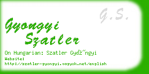 gyongyi szatler business card